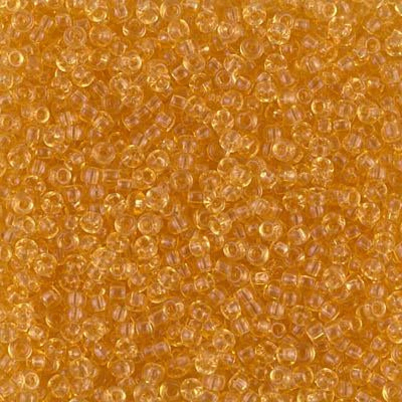 Miyuki 11 Round Seed Bead, 11-132, Transparent Light Topaz, 13 grams